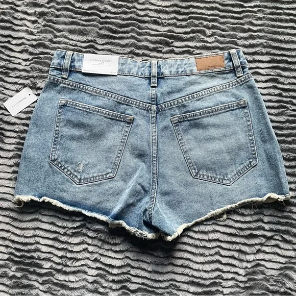High Rise Denim Shorts - Picture 2 of 6